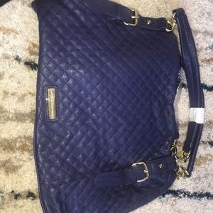 Blueish purple hand bag